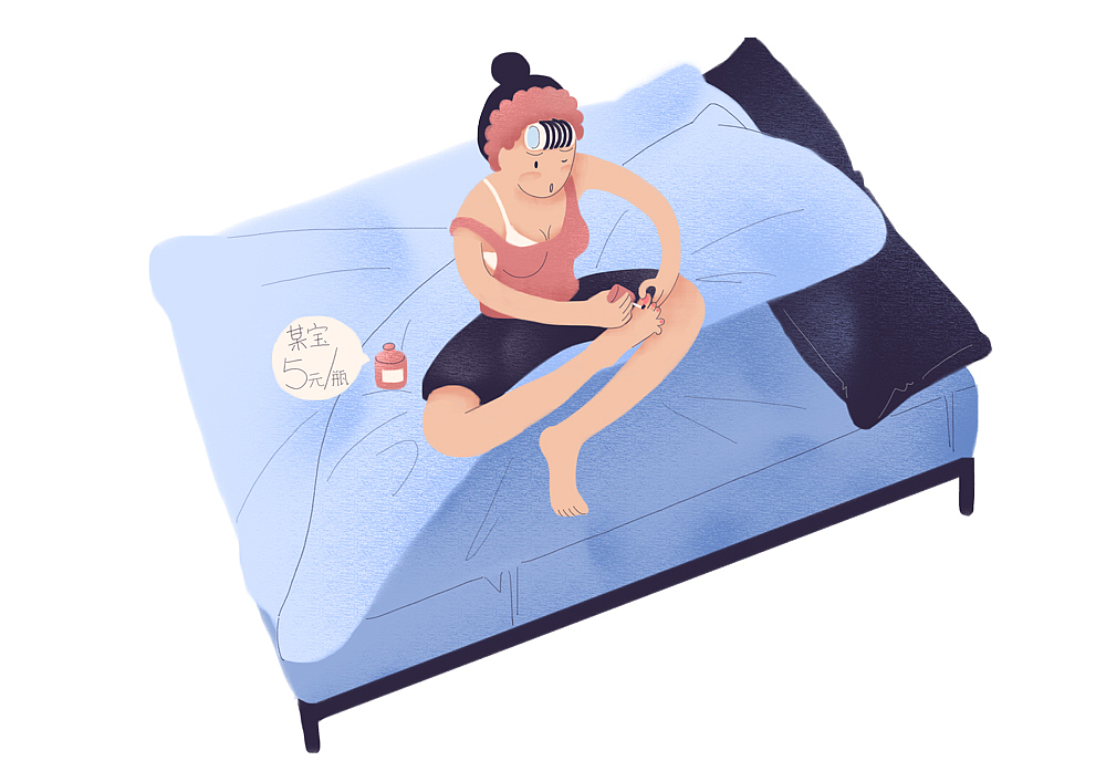 sa诗婷露雅护肤品牌生活方式插画