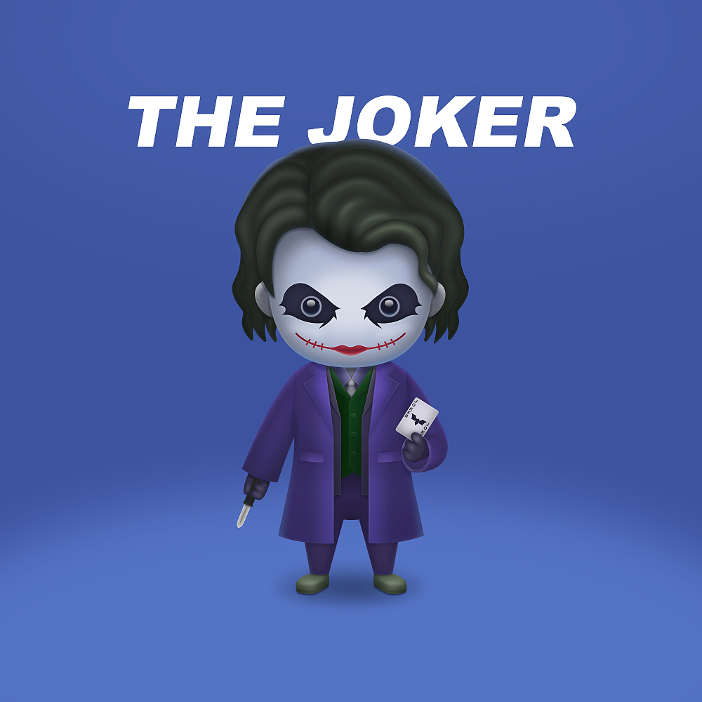 【Q版人物】黑暗骑士-小丑插画（图ZMTQ3MjE2OTQw） - 艺术插画 - 站酷设计师Jingxian_xjx原创素材 - 站酷ZCOOL