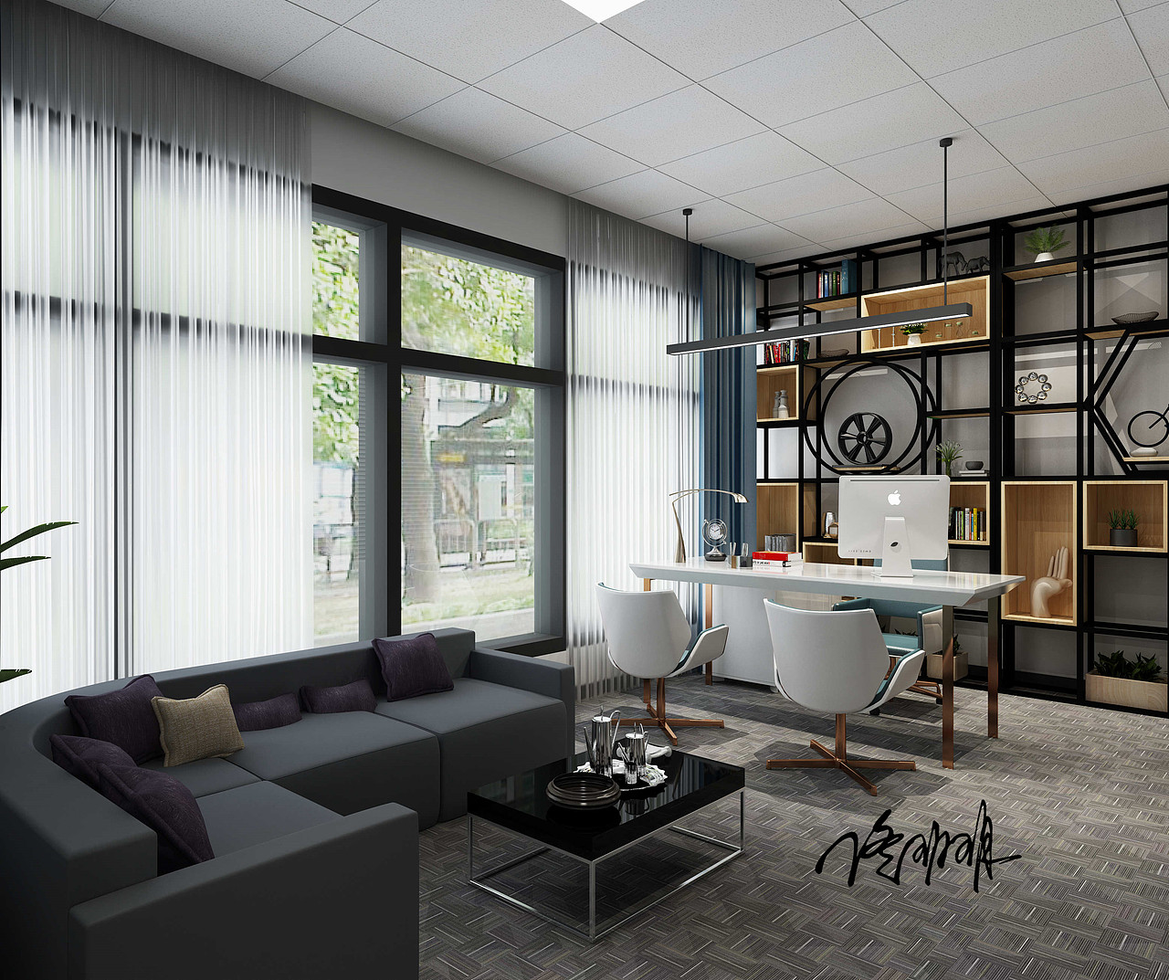 现代简约风格设计办公室