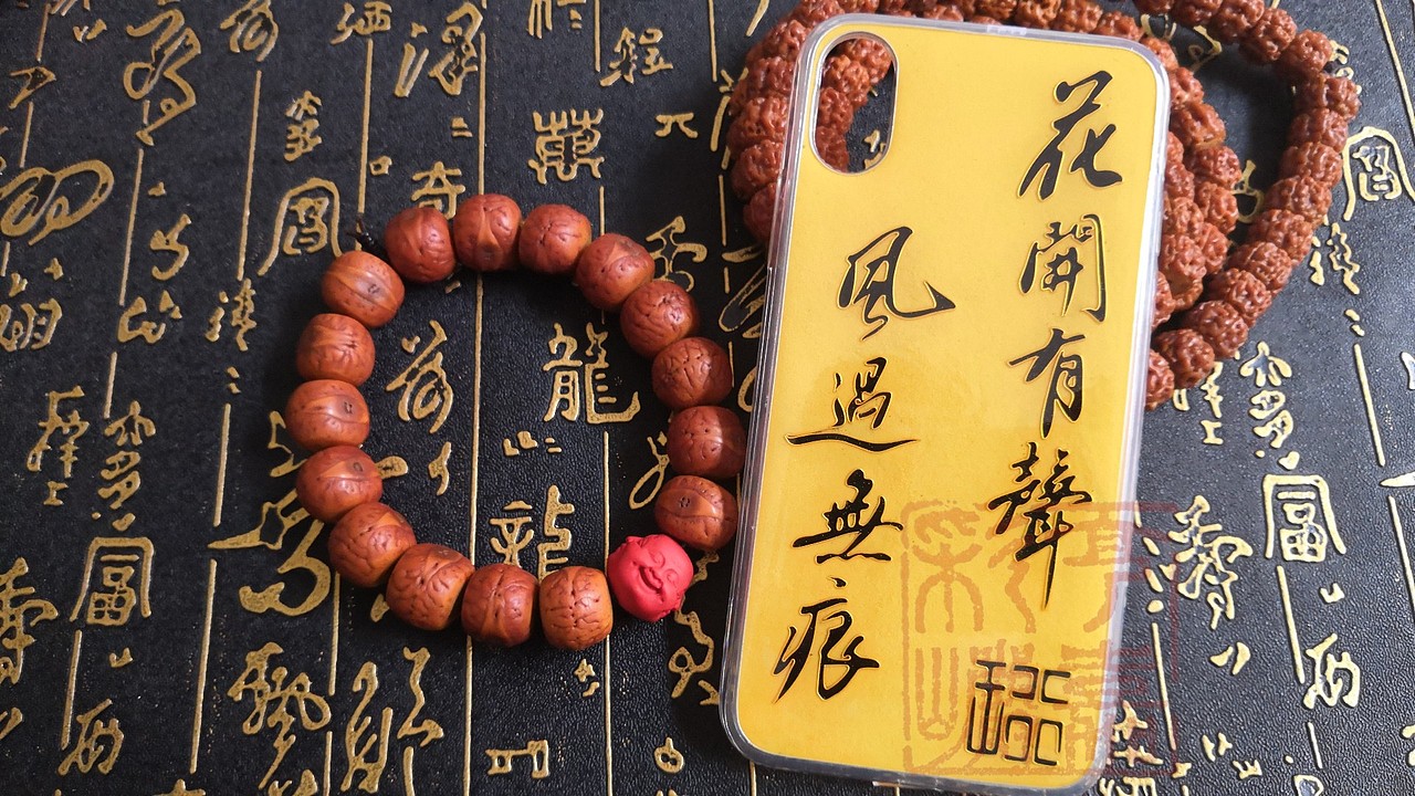 景泰蓝金丝沙画画手机壳,把艺术随时携带