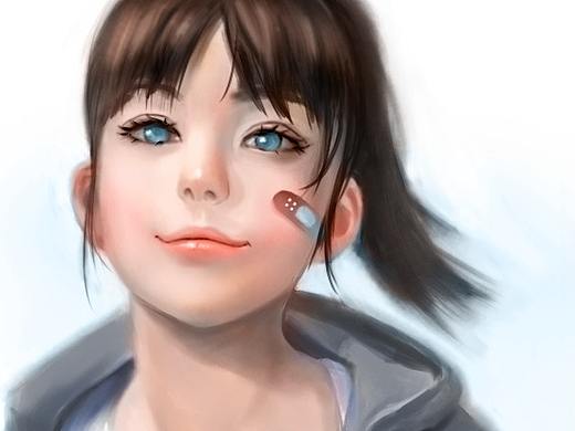 小姑娘头像临摹