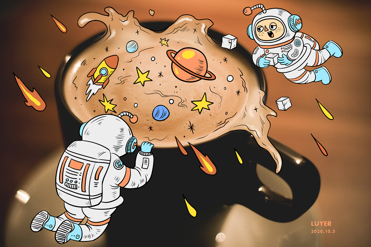 十月照片与插画结合