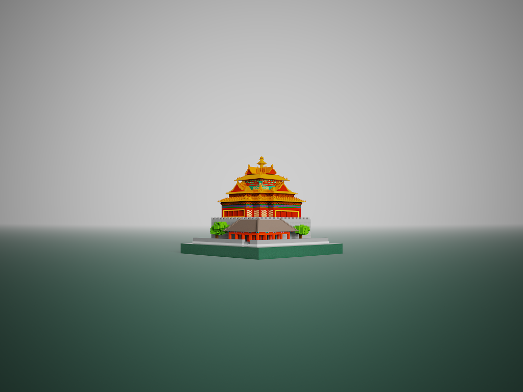 北京古建筑3D像素设计（图ZMTE0MTAzMTMy） - 建筑/空间 - 站酷设计师何思佳原创素材 - 站酷ZCOOL