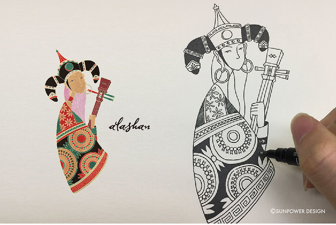 「新动力设计」品牌红酒包装酒标插画设计（图ZMTkzNTUzNzUy） - 包装 - 站酷设计师SUNPOWER_DESIGN原创素材 - 站酷ZCOOL