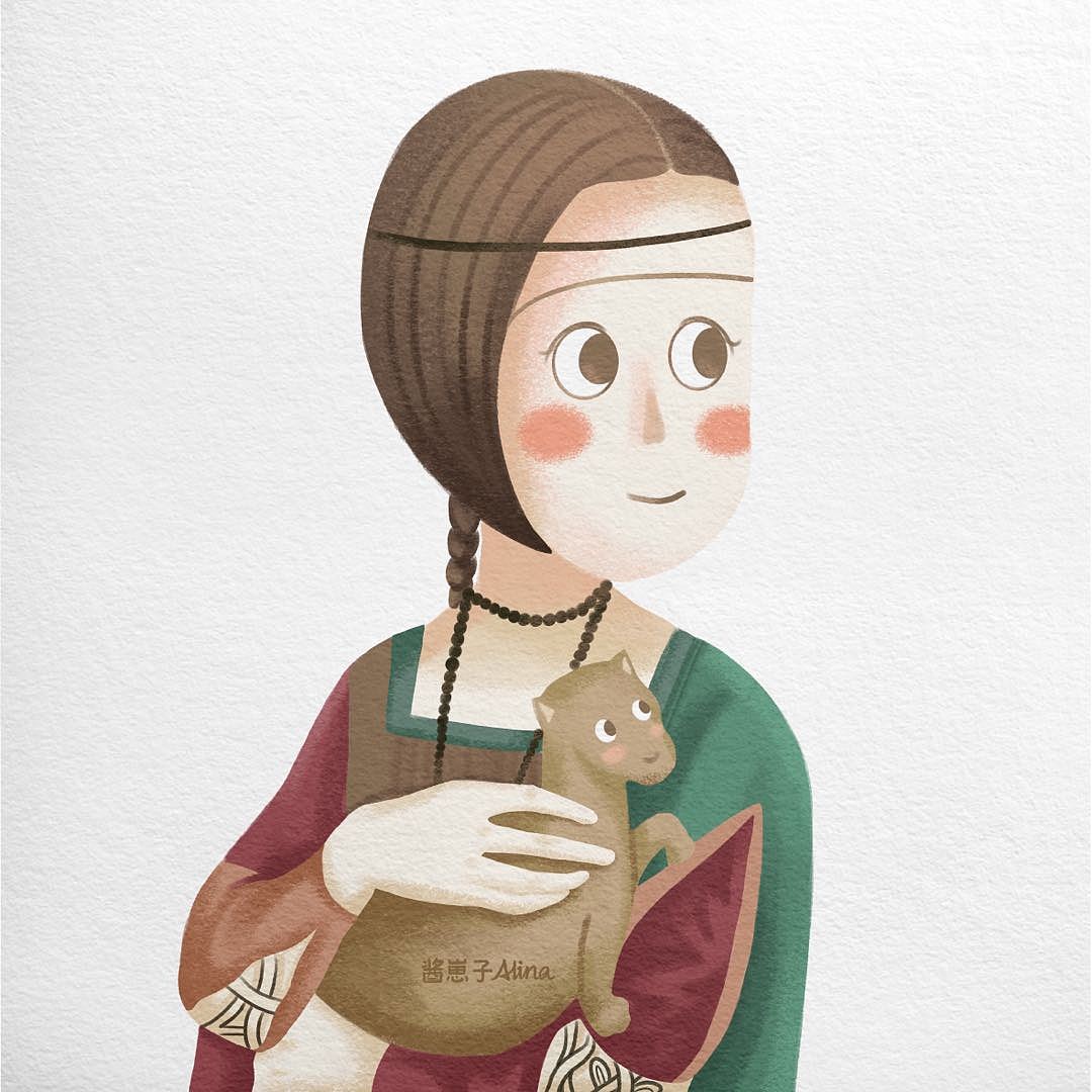 世界名画转q版|插画|艺术插画|酱崽子alina - 原创作品 - 站酷 (zcool