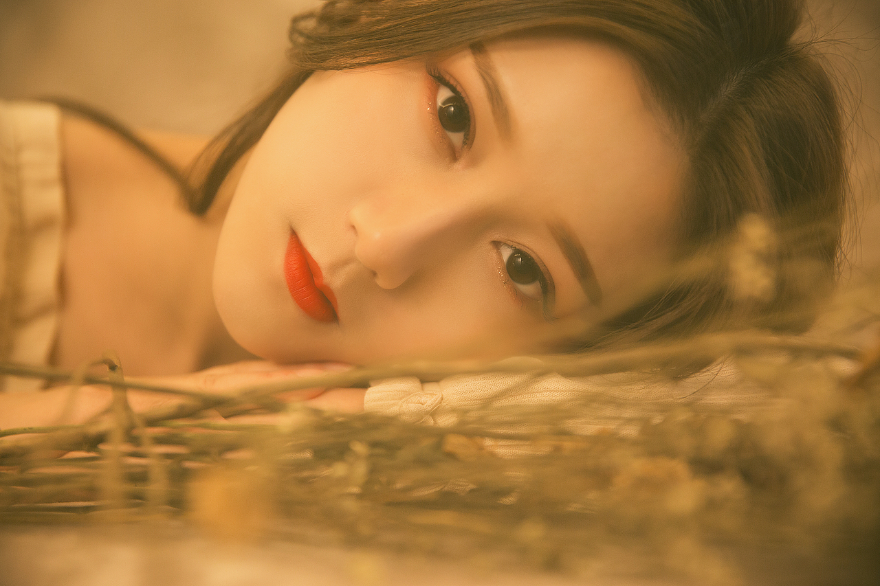 复古油画写真 暖色调室内