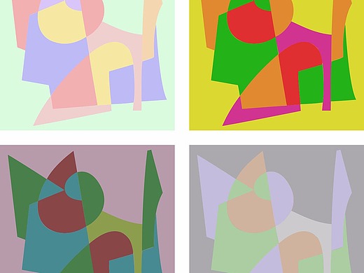 对比色彩构成图片 张瑞 新媒体4班