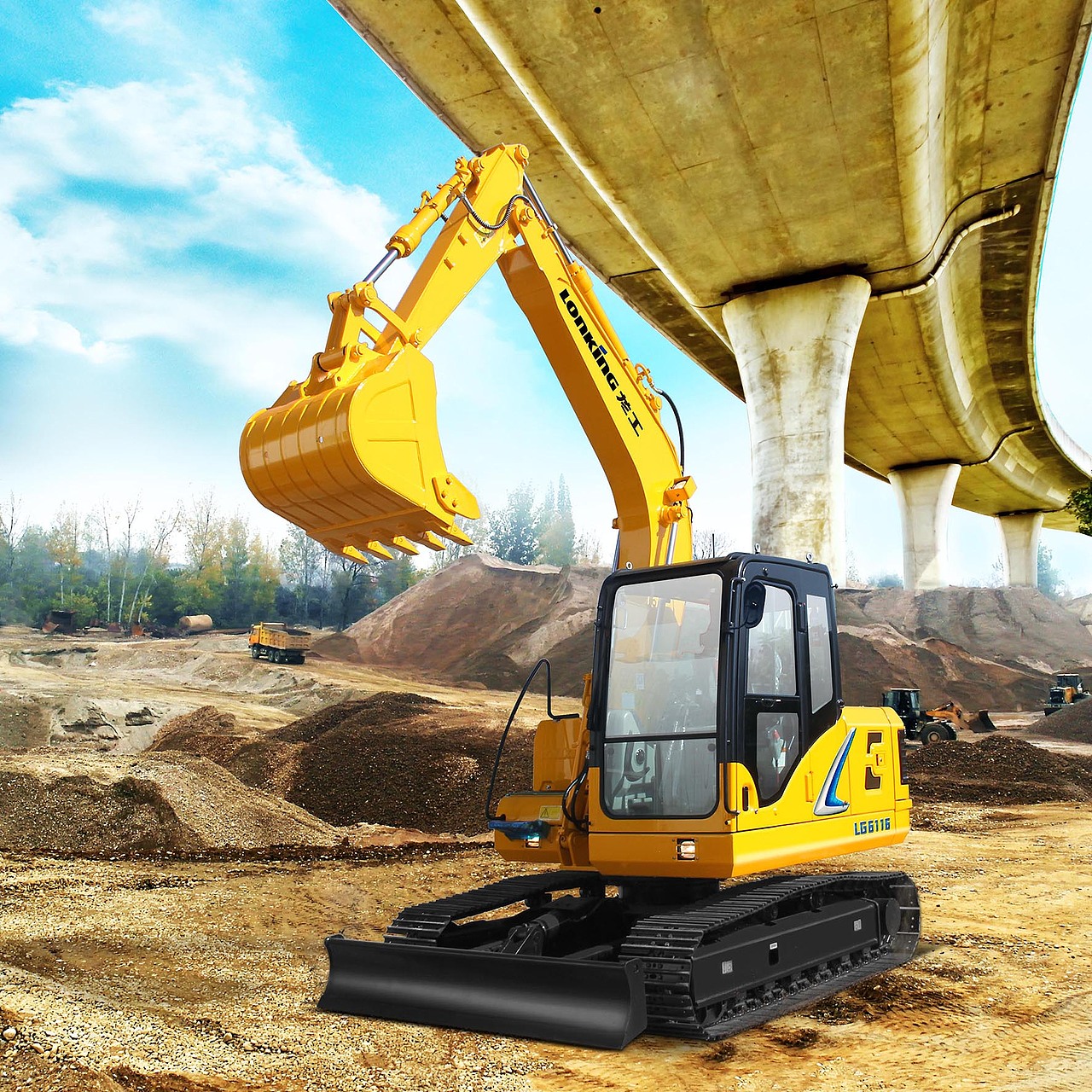 挖掘机单页底图（图ZMTA4NTYwMTc2） - 海报 - 站酷设计师lovemood1986原创素材 - 站酷ZCOOL