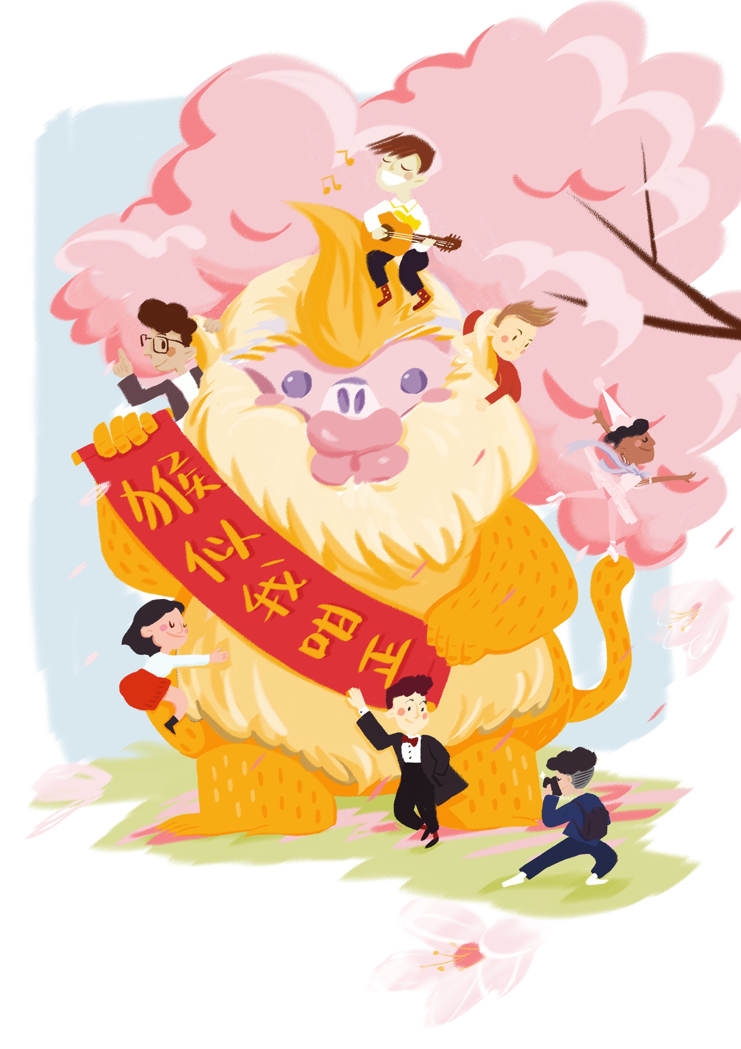 哈咪猫猴年春节壁纸|插画|商业插画|碳碳 - 原创作品 - 站酷 (ZCOOL)