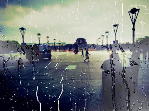 雨天的南广场
