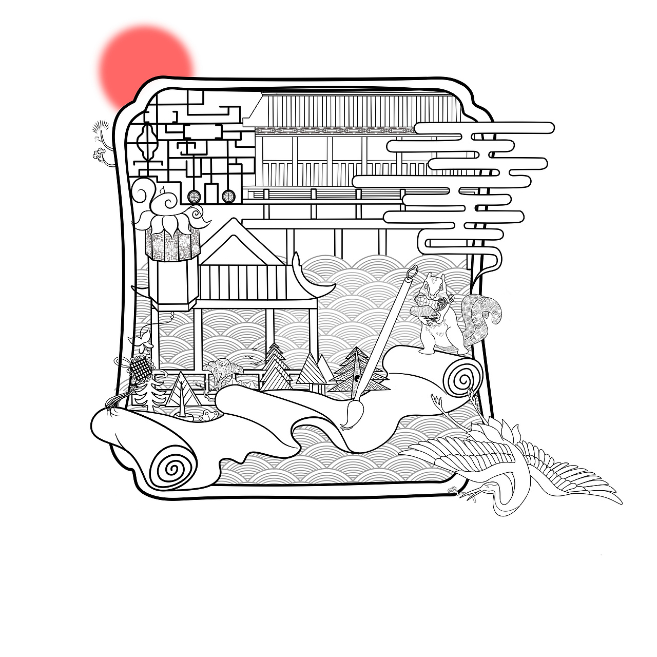 《承德避暑山庄之万壑松风》