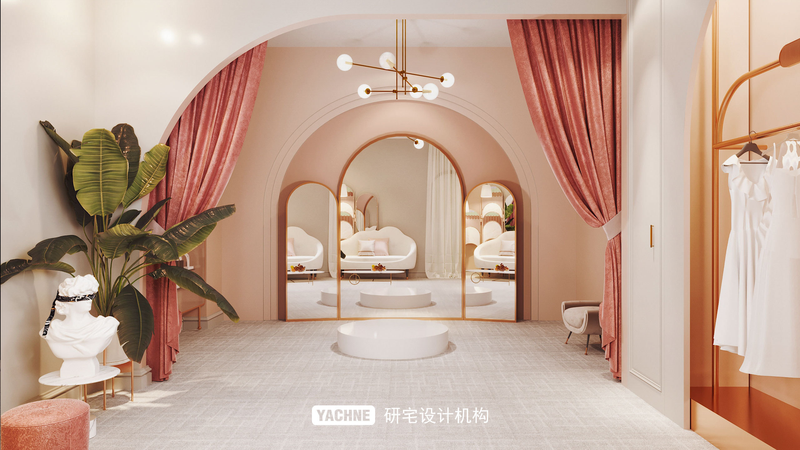 【糖糖婚纱礼服馆】yachne丨研宅设计机构