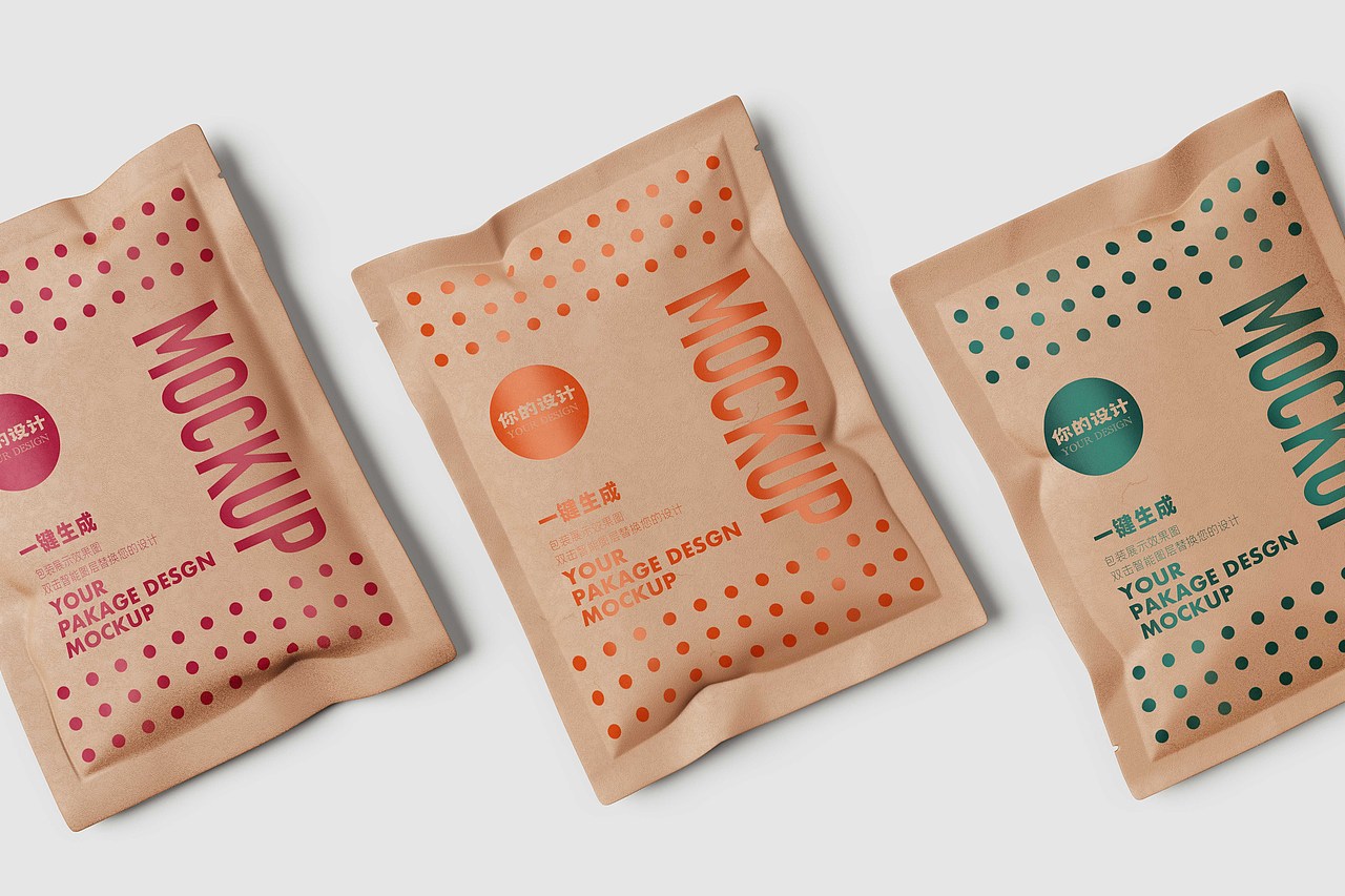 包装设计师一稿过必备包装样机之牛皮纸袋样机