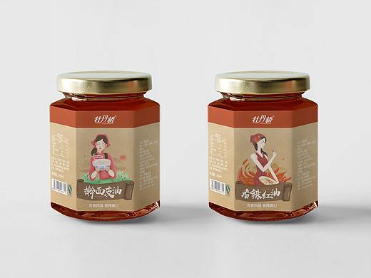 调味料包装瓶贴手绘设计
