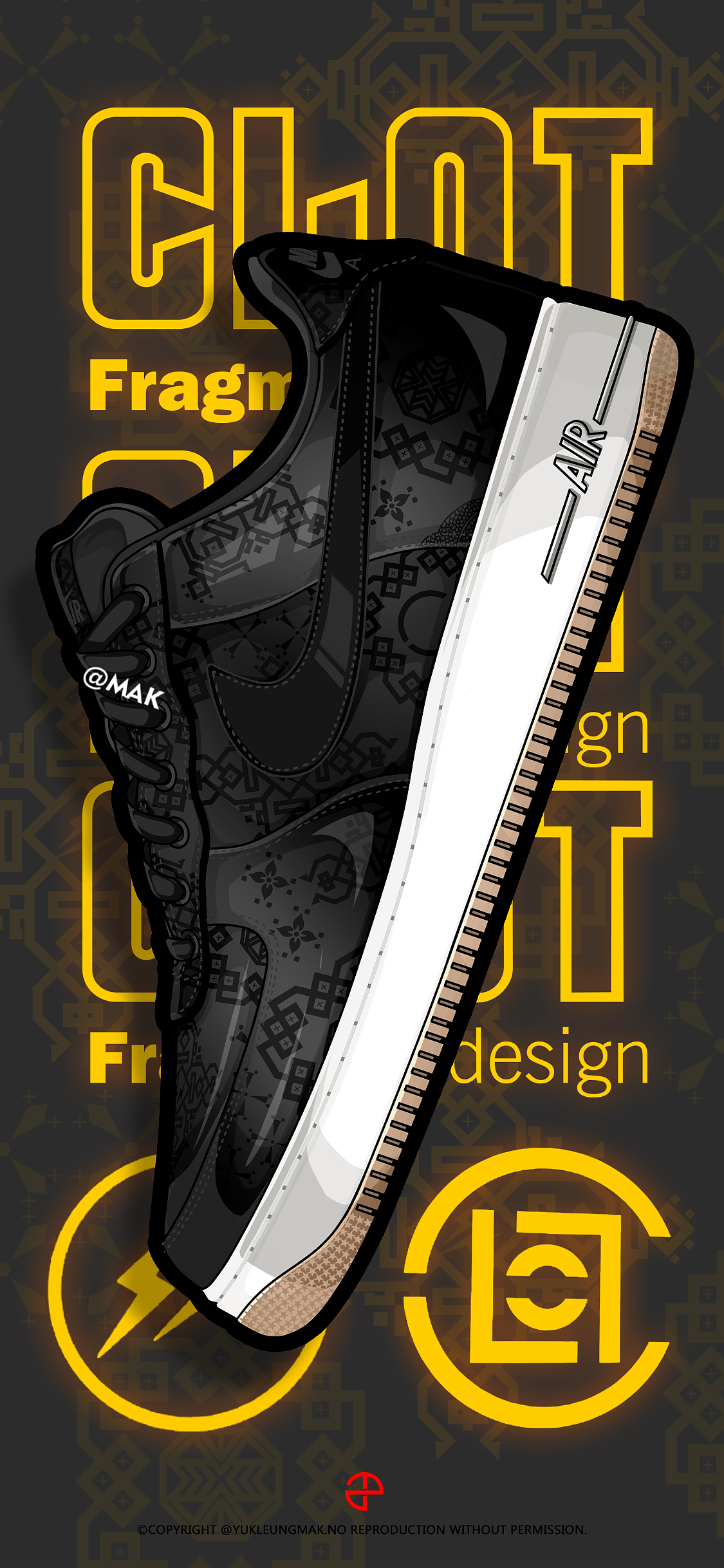 Nike Air Force 1 丝绸系列球鞋插画（图ZMjIwNTAxMjE2） - 创作习作 - 站酷设计师YUKLEUNGMAK原创素材 - 站酷ZCOOL