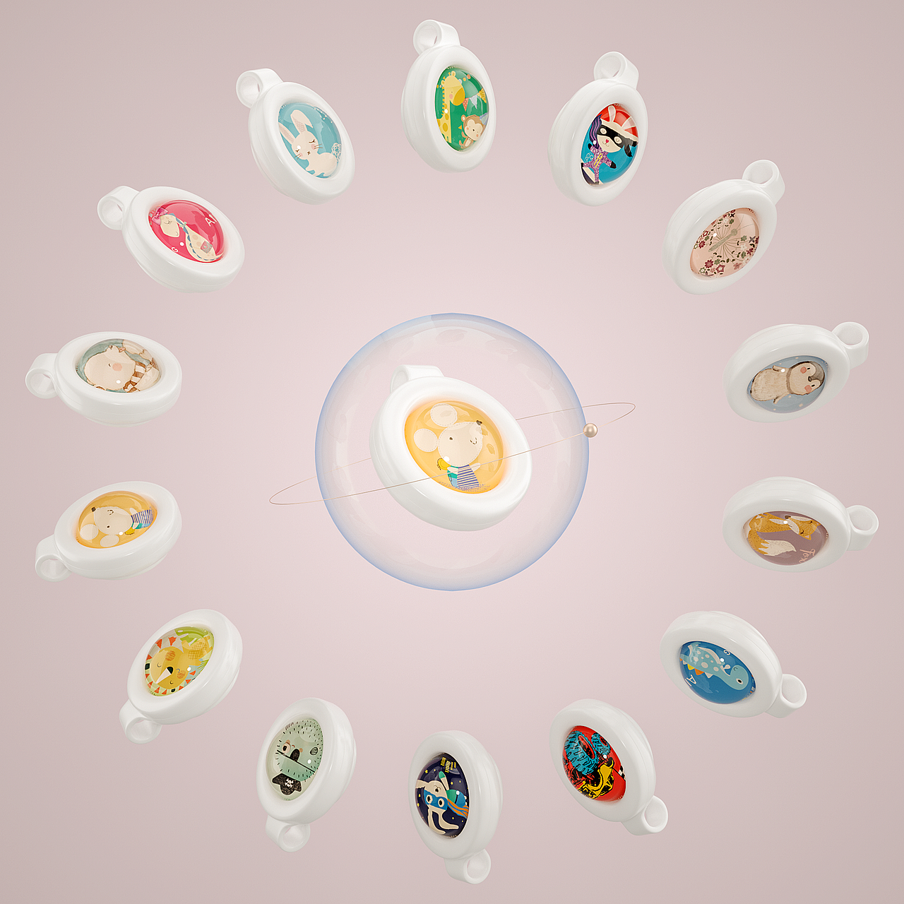 儿童驱蚊扣产品视觉设计（图ZMjI2NDM1NDk2） - 产品 - 站酷设计师ufo3437原创素材 - 站酷ZCOOL