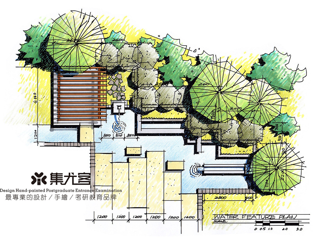 苗长银手绘——景观设计手绘方案
