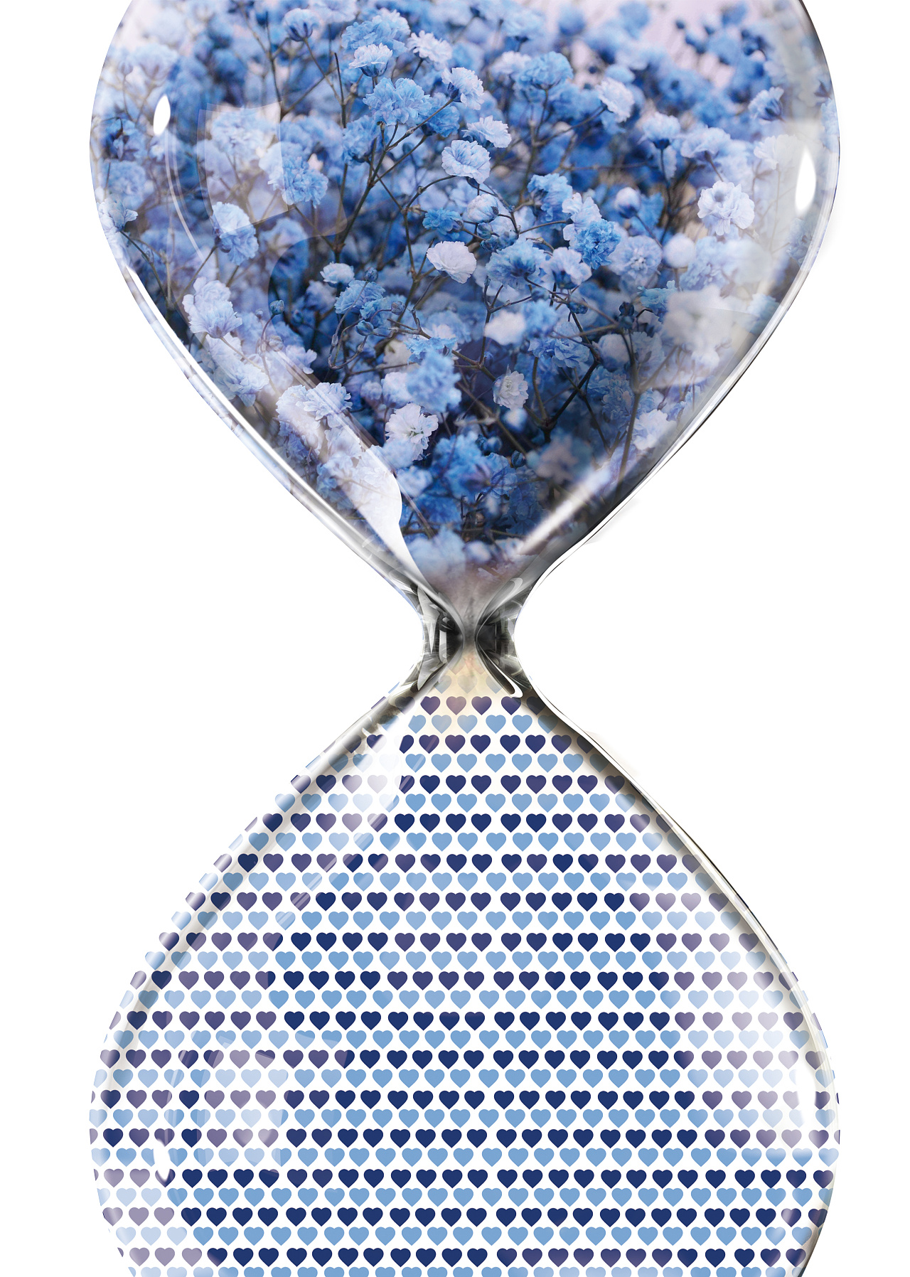 创意海报沙漏海洋花纹