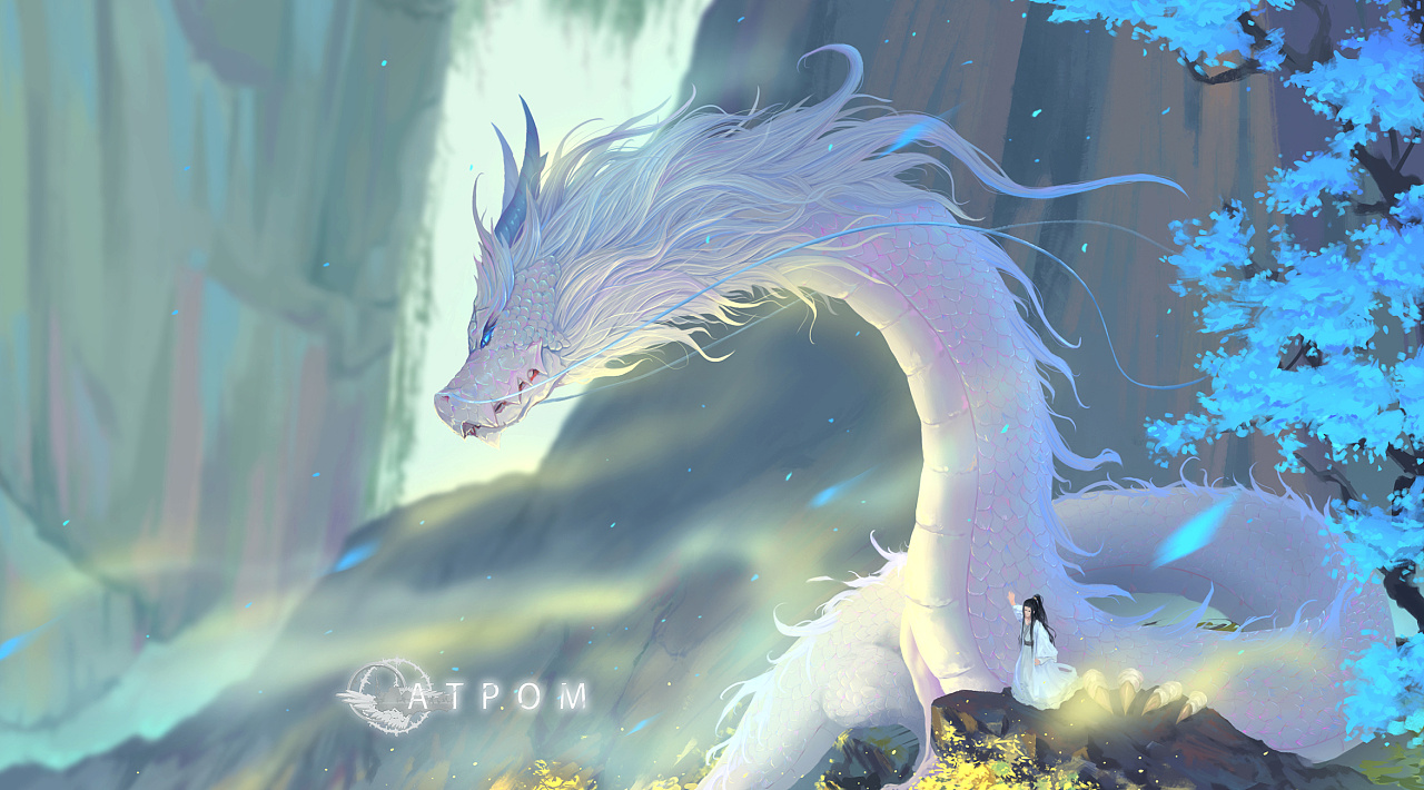 与龙|插画|商业插画|atpom - 原创作品 - 站酷 (zcool)