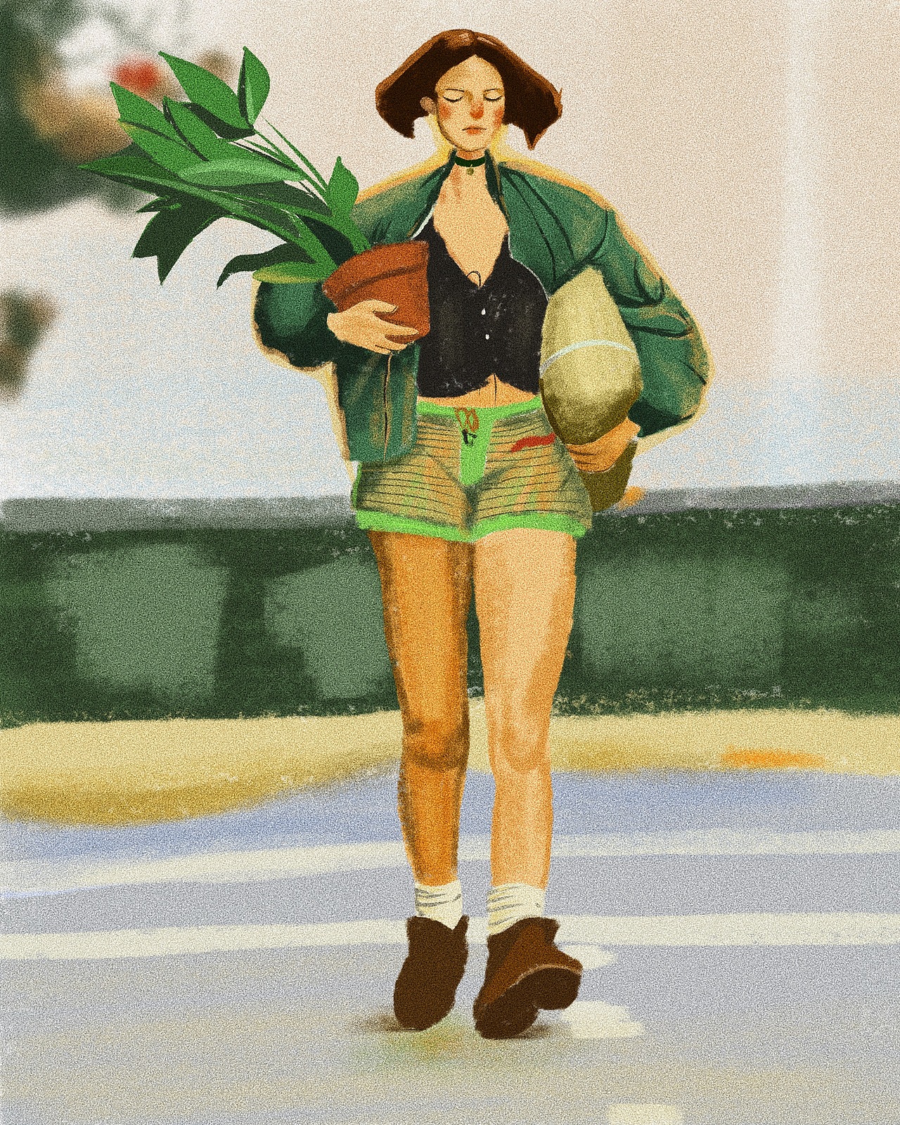 《这个杀手不太冷》电影插画练习（图ZMjAwNjk0MzIw） - 创作习作 - 站酷设计师爱画画的莫妮卡原创素材 - 站酷ZCOOL