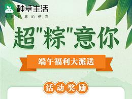 种草生活App端午节活动海报