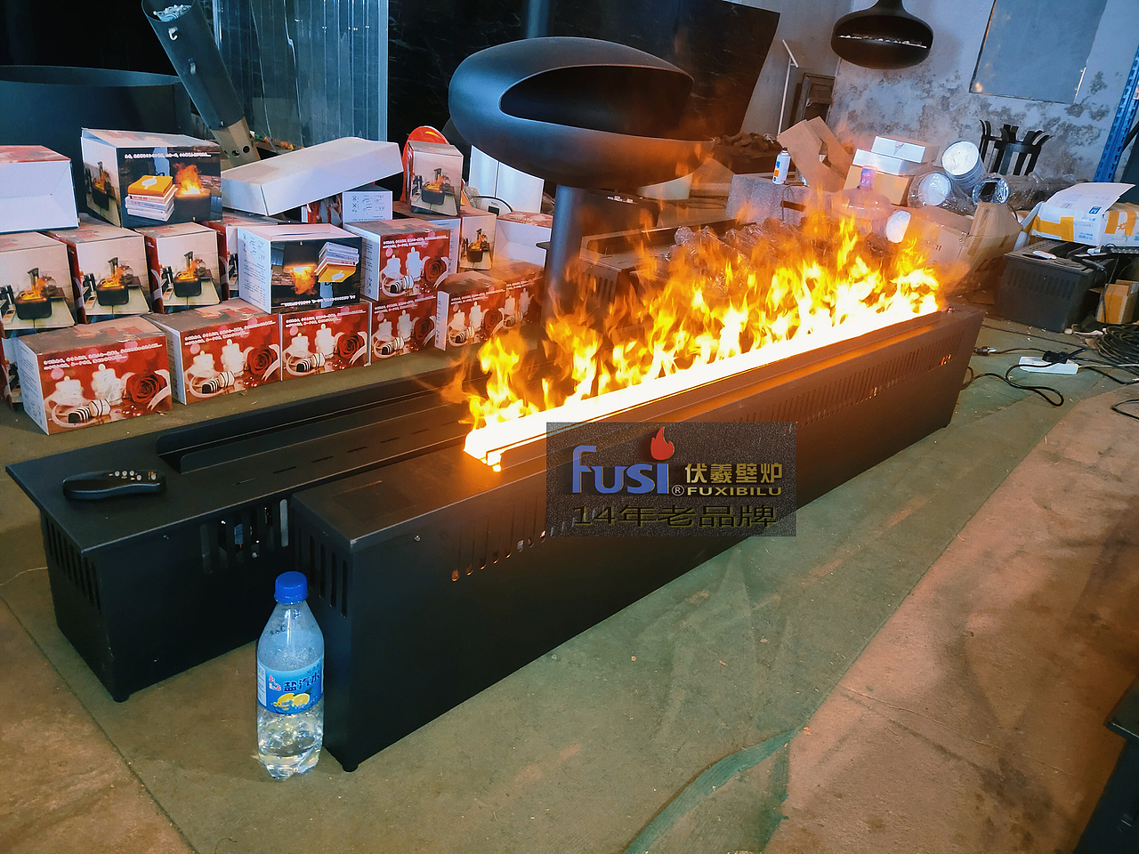 11cm宽 led智能3d火焰伏羲超薄雾化壁炉电加湿装饰景观