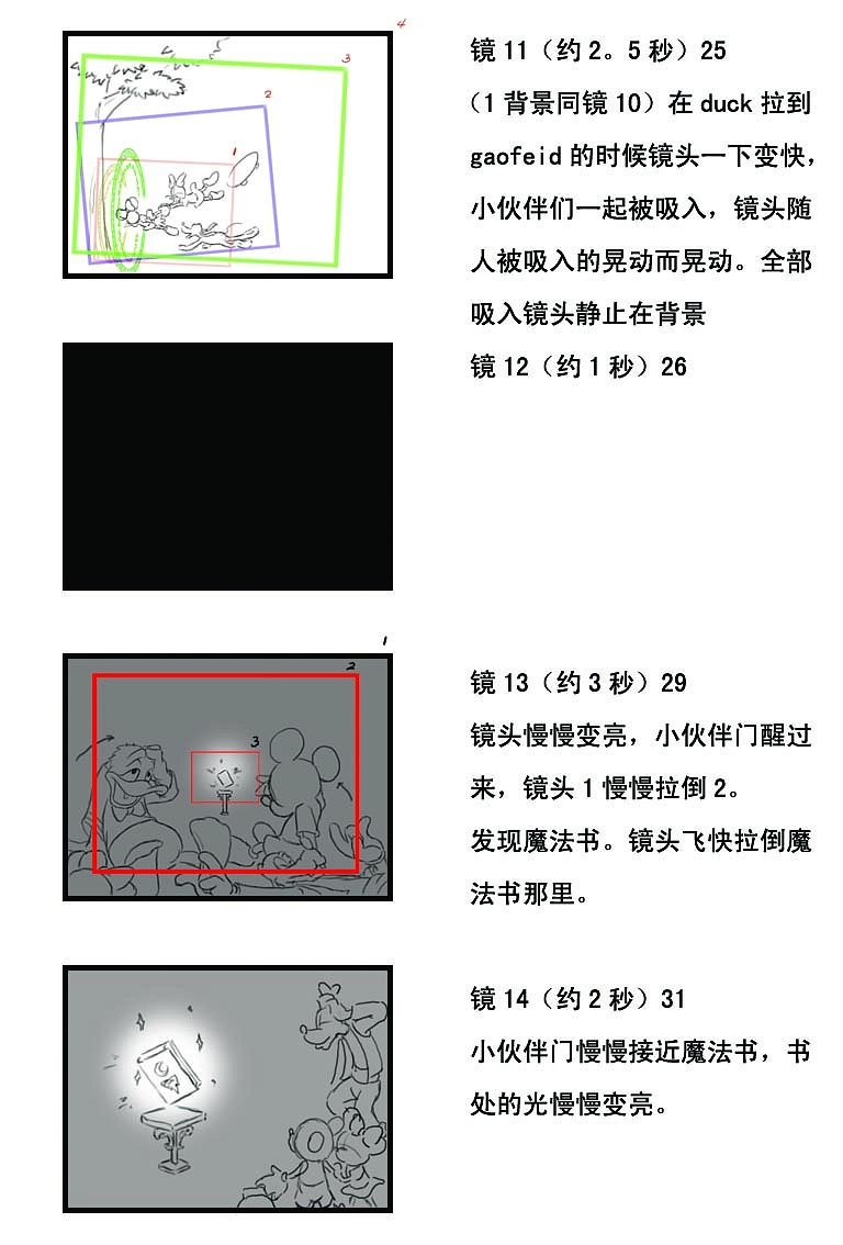 迪士尼开场动画分镜