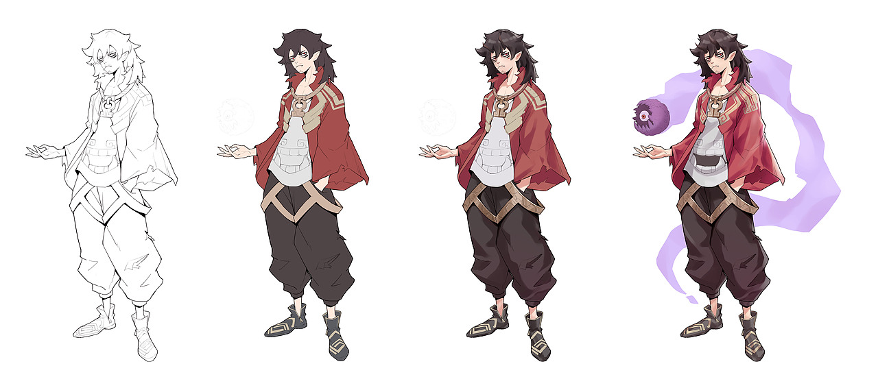 饕餮男角色概念设计