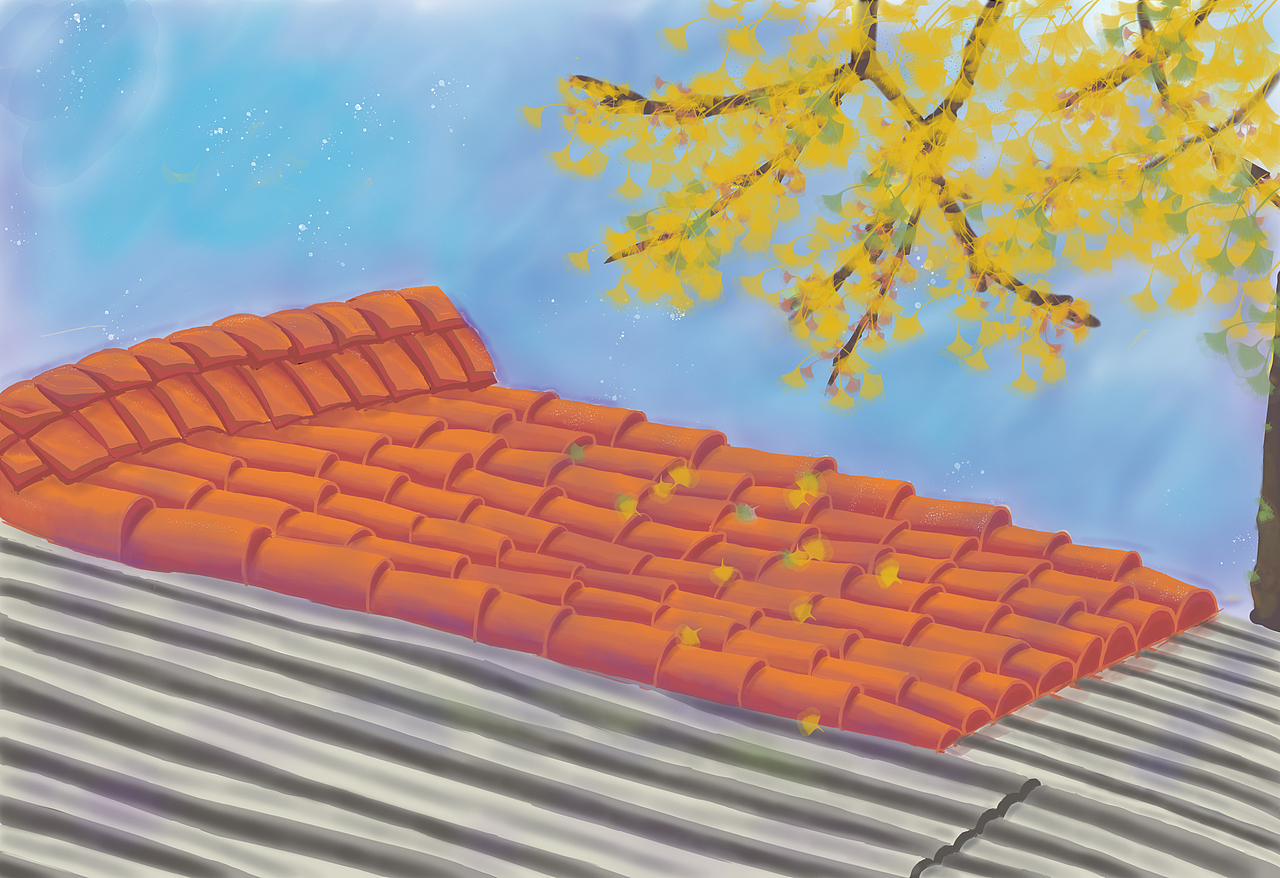 秋 屋顶（图ZMjcwMjYwNzA0） - 商业插画 - 站酷设计师KZ626原创素材 - 站酷ZCOOL