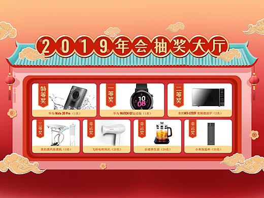 年会抽奖画面设计