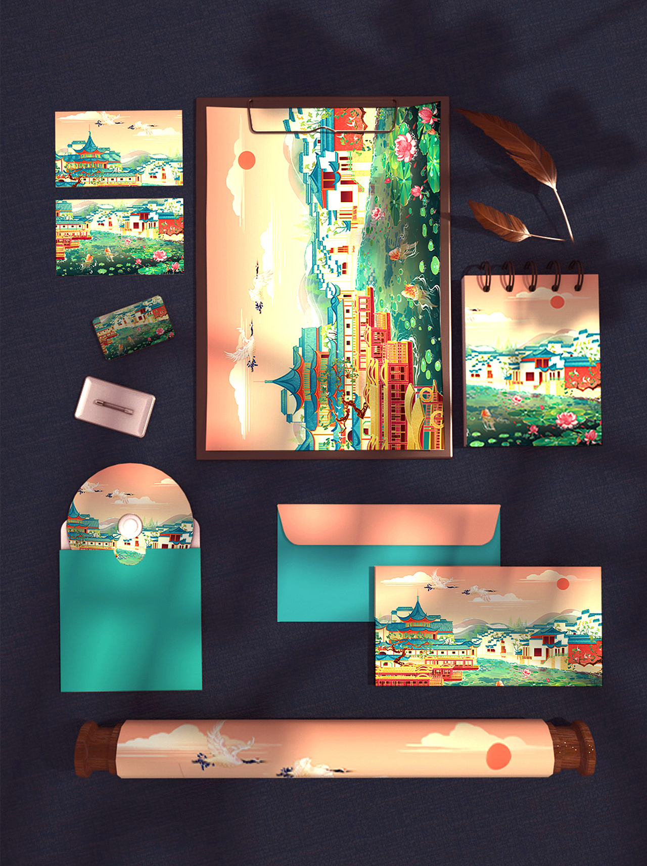 梦回金陵｜南京四景（图ZMjI5NDg3NjY4） - 商业插画 - 站酷设计师插画师远妄原创素材 - 站酷ZCOOL