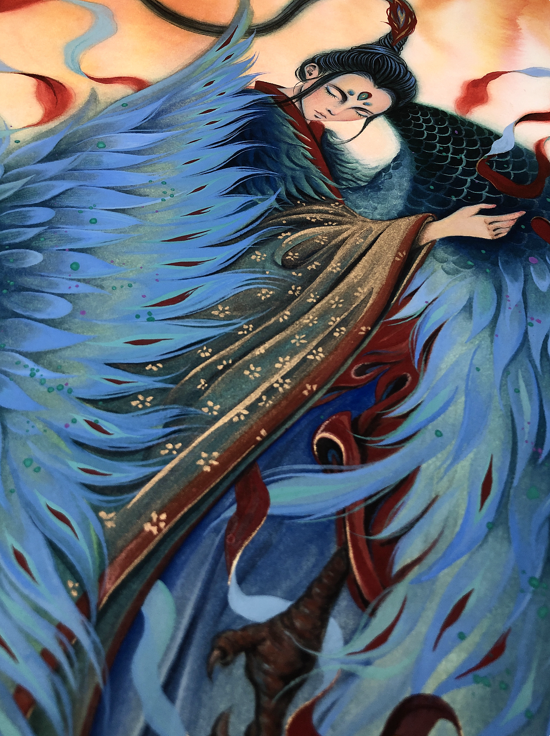 【白树原创手绘】山海经系列之毕方