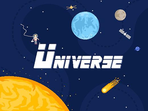 像素插画练习 像素宇宙