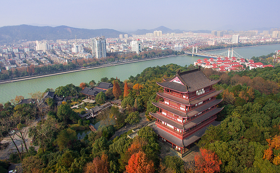 航拍江山如此多娇