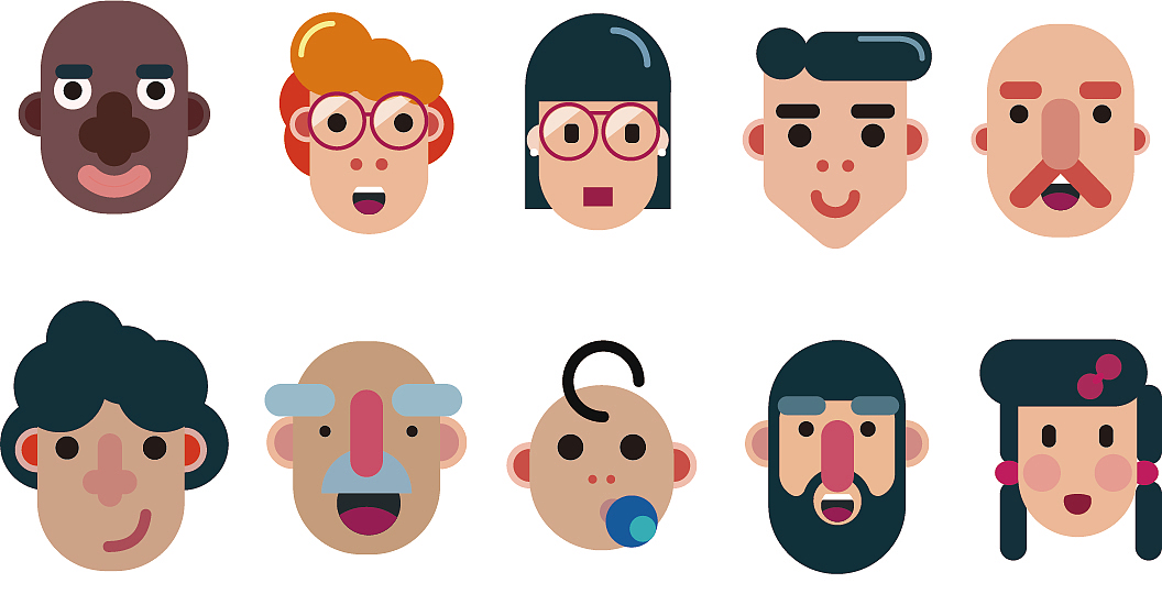 扁平人物插画练习（图ZMjM1NDk2NjA4） - 其他平面 - 站酷设计师设计淼原创素材 - 站酷ZCOOL