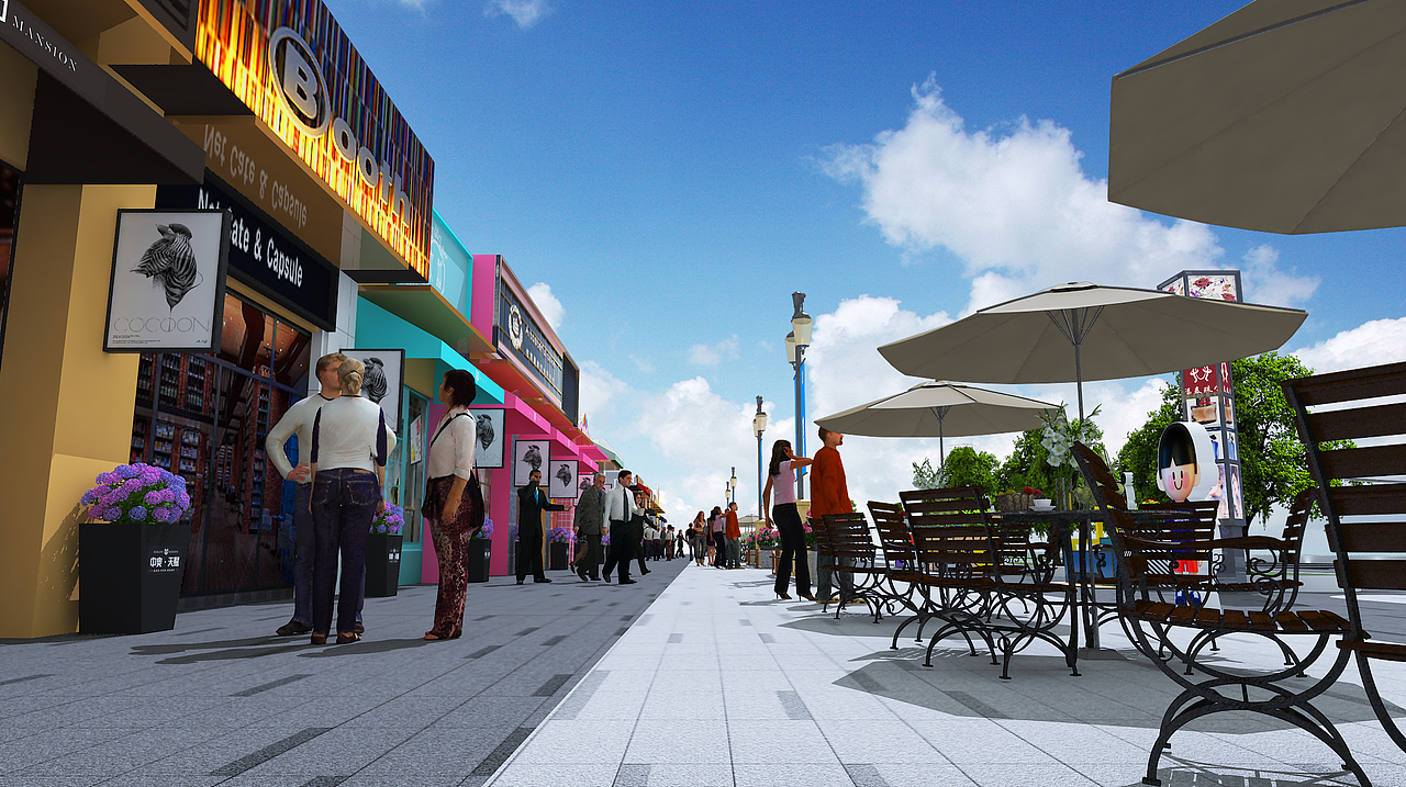 街道包装|三维|场景|wywh_原创作品-站酷zcool