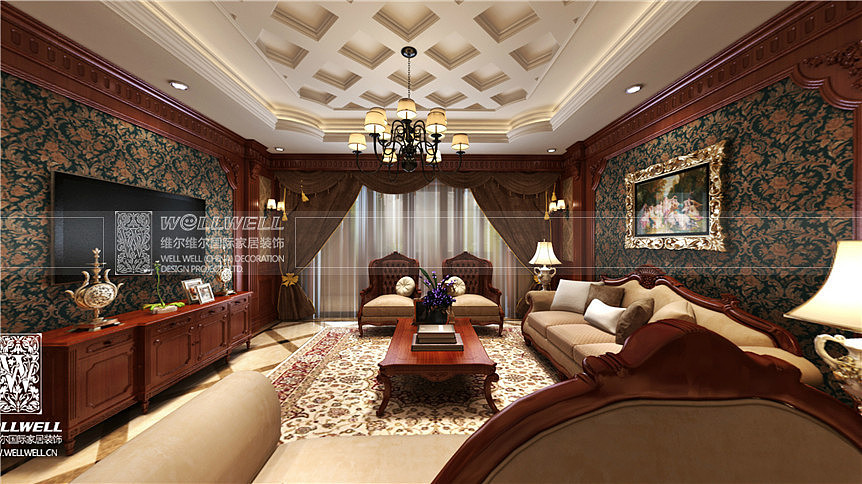 凤凰湾 面积 360m2 风格 美式