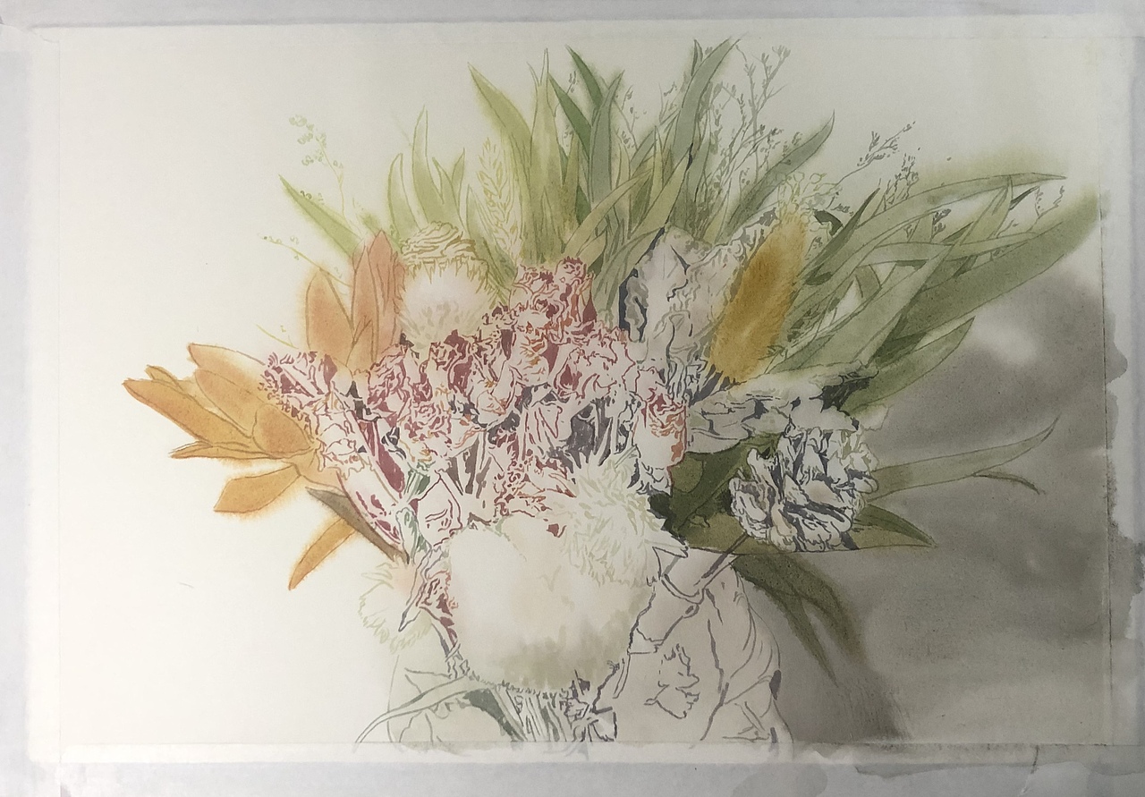 水彩画《干花》步骤