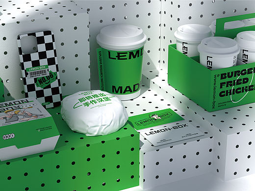 餐饮品牌设计-LEMON BOX 美式汉堡