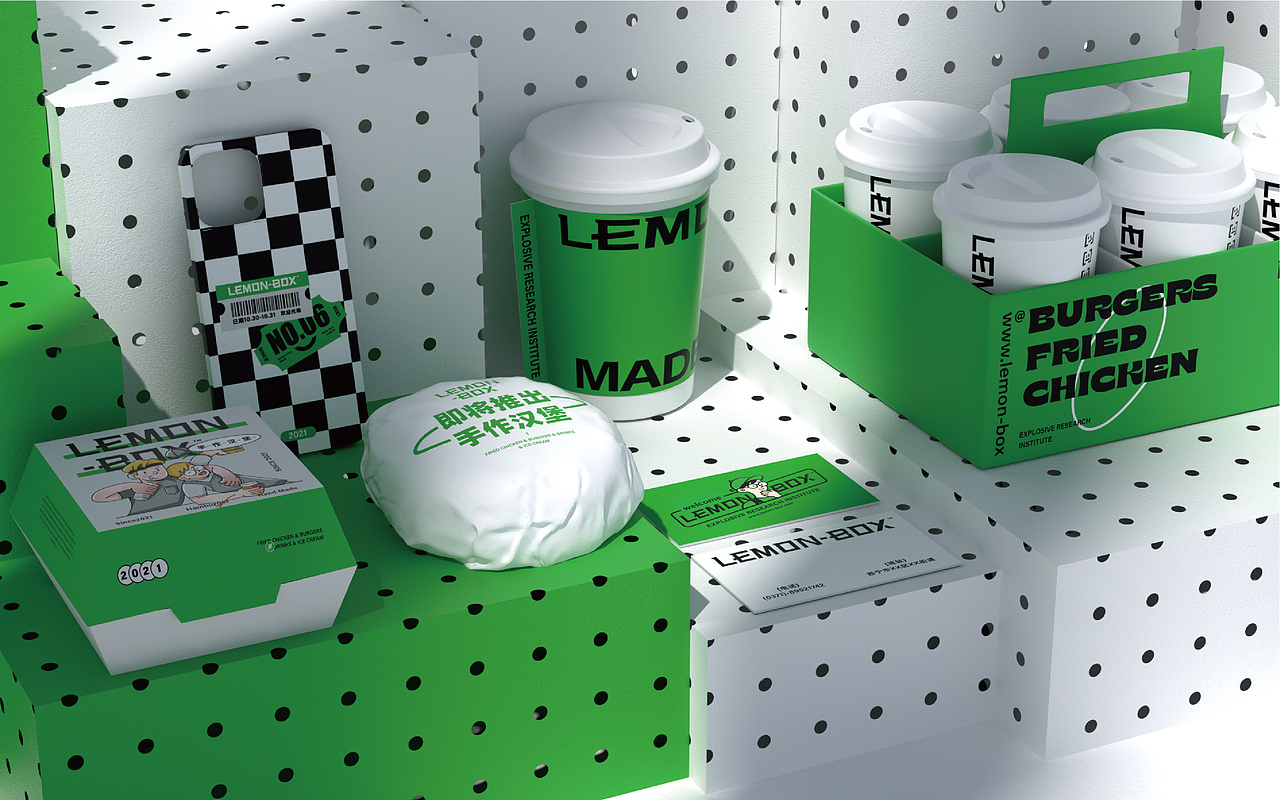 餐饮品牌设计-LEMON BOX 美式汉堡（图ZMjc2OTgyNTQ4） - 品牌 - 站酷设计师万有引力品牌设计原创素材 - 站酷ZCOOL