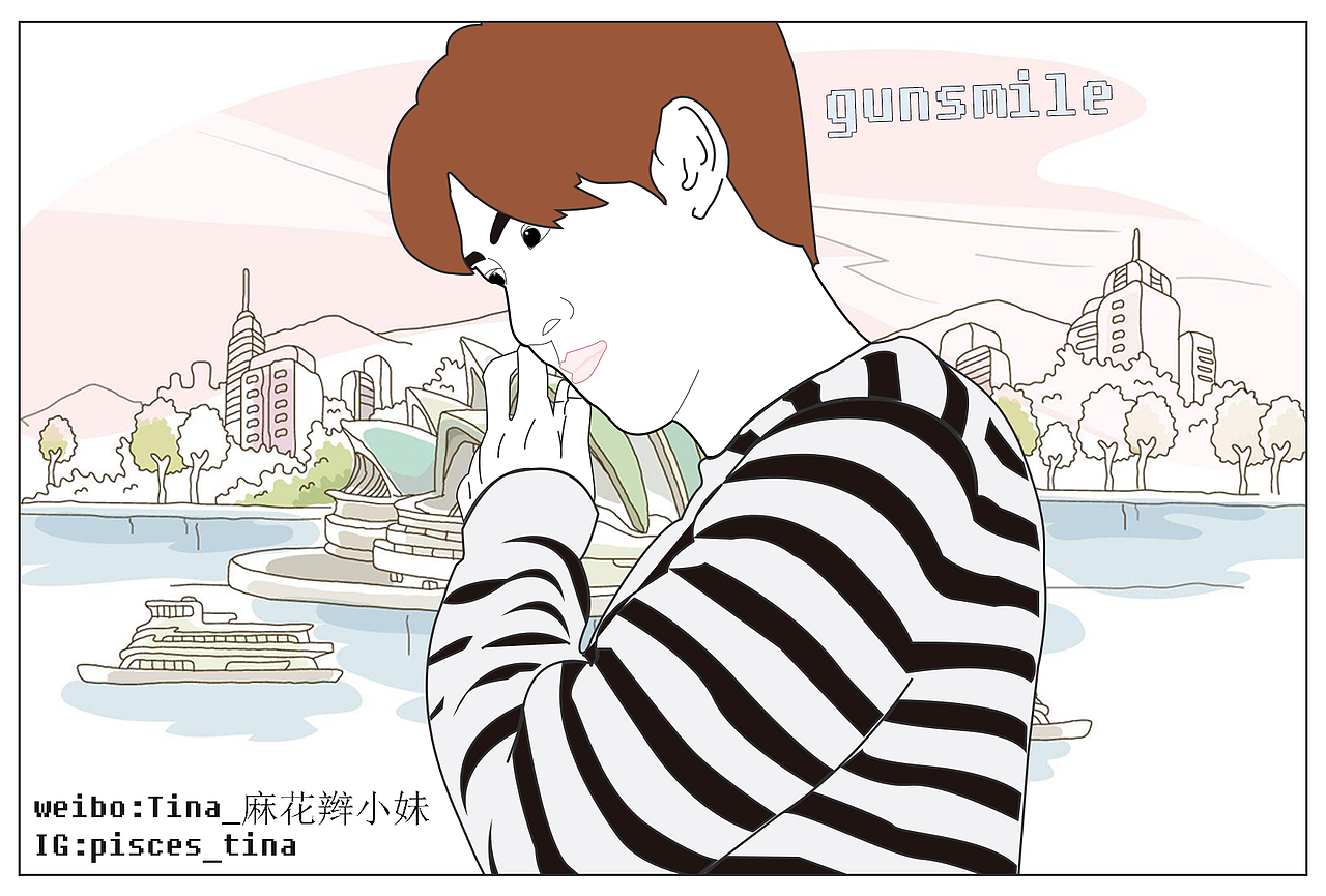 明信片手绘（图ZNzg1ODQ3NDg=） - 像素画 - 站酷设计师Tina_麻花辫妹纸原创素材 - 站酷ZCOOL