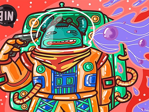 涂鸦之宇航员系列