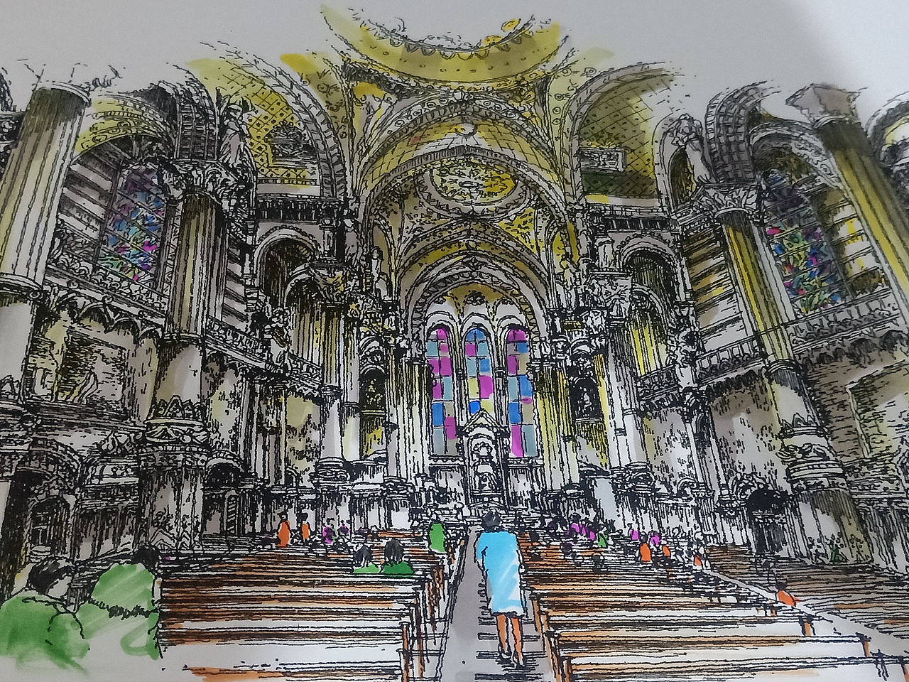 建筑手绘,马克笔手绘表现,网络教学基础班,提高班