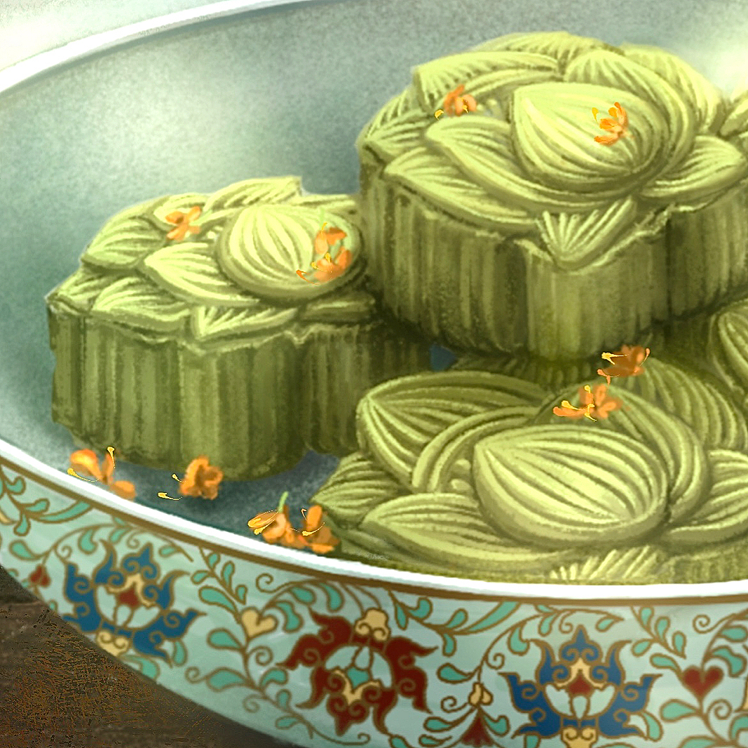 国风插画&插画包装｜绿豆糕（图ZMzAwODg2NDAw） - 商业插画 - 站酷设计师芥子yueyue原创素材 - 站酷ZCOOL