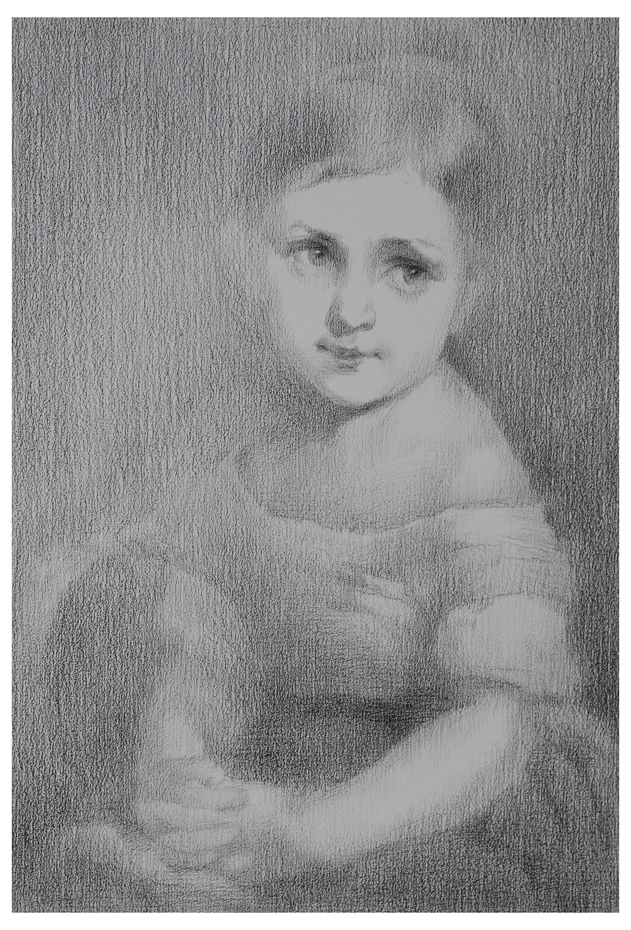 严冰《素描小女孩》（图ZMTM5NzMzMDg4） - 绘画 - 站酷设计师二水Art原创素材 - 站酷ZCOOL