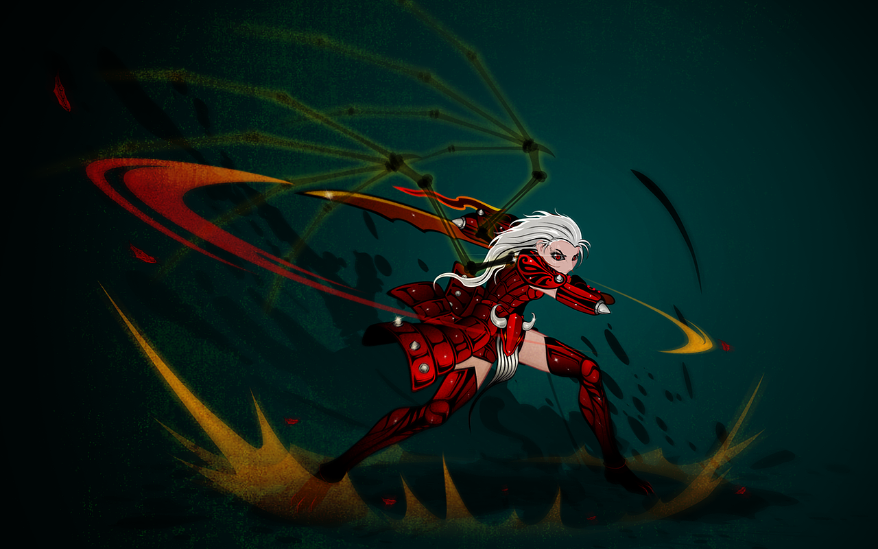 暗黑3-野蛮女-cdr矢量习作