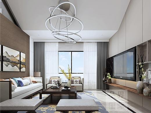 海马九如府210平现代风格装修效果图·品界