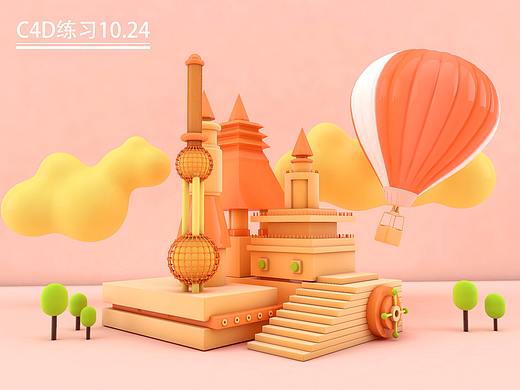 c4d练习（个人主页-ZMjQ0Mzk3MTI=） - 场景 - 站酷设计师莎迩原创素材 - 站酷ZCOOL