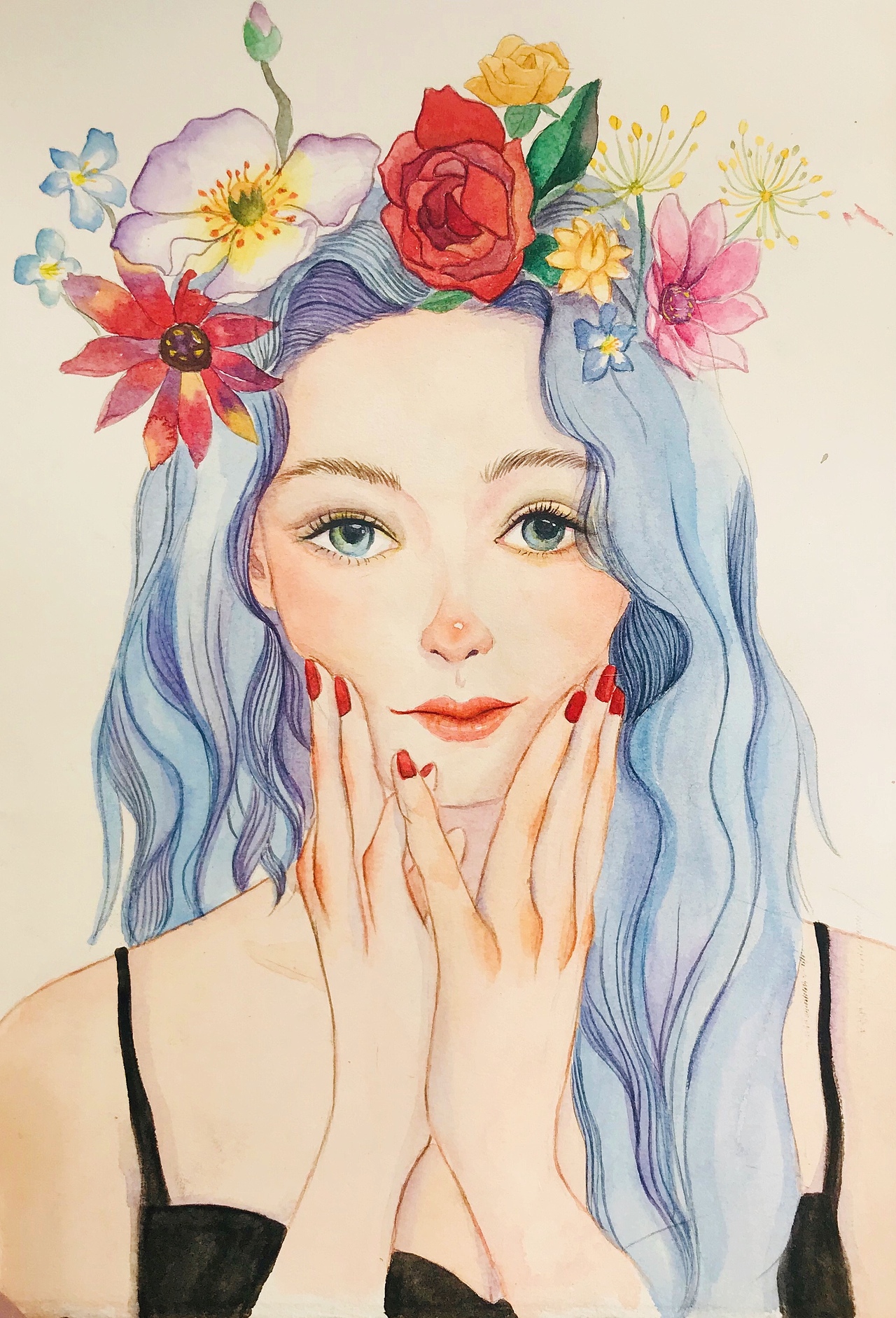 她可能有点牙疼