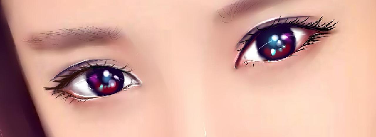 使用sai软件转手绘美女（图ZMzgxMzQwOTI=） - 艺术插画 - 站酷设计师直直怪原创素材 - 站酷ZCOOL